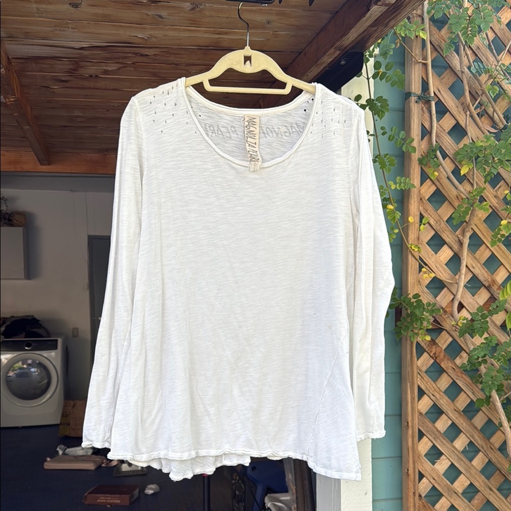 Magnolia Pearl Cream Long Sleeve Blouse